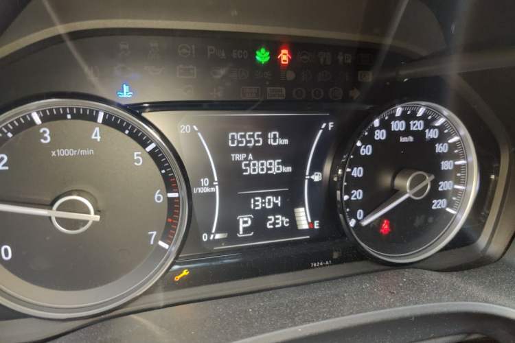 Used Honda Crider 2019 180 Turbo CVT Luxury Edition China VI Emission Standard Odometer Close Up