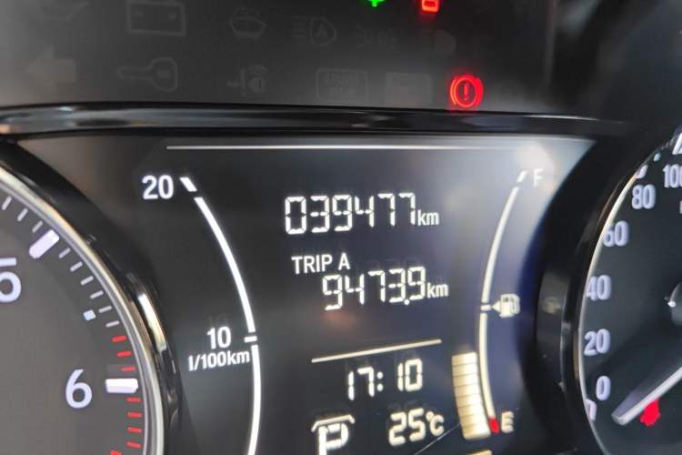 Used Honda Crider 2019 180 Turbo CVT Luxury Edition China VI Emission Standard Odometer Close Up