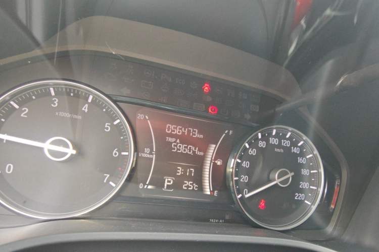 Used Honda Crider 2019 180 Turbo CVT Luxury Edition China VI Emission Standard Odometer Close Up