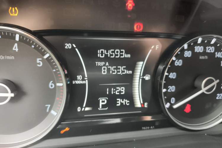 Used Honda Crider 2019 180 Turbo CVT Luxury Edition China VI Emission Standard Odometer Close Up