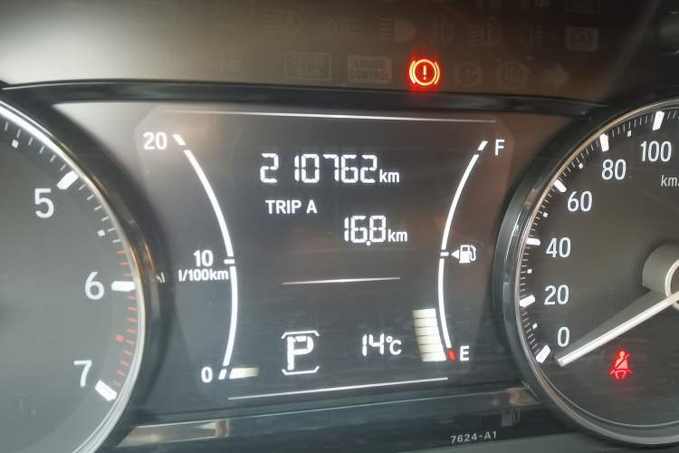 Used Honda Crider 2019 180 Turbo CVT Luxury Edition China VI Emission Standard Odometer Close Up