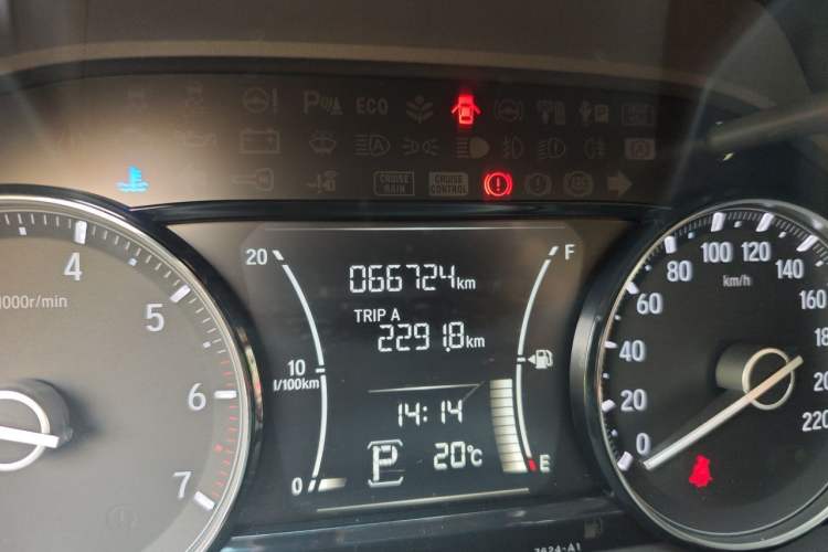 Used Honda Crider 2019 180 Turbo CVT Luxury Edition China VI Emission Standard Odometer Close Up