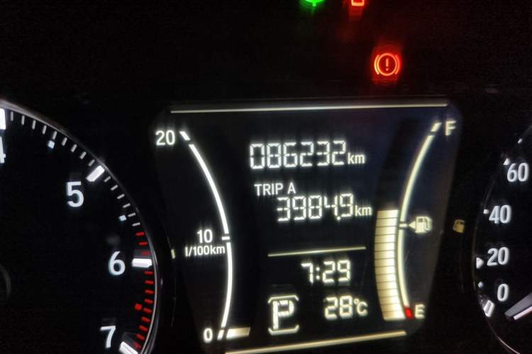 Used Honda Crider 2019 180 Turbo CVT Luxury Edition China VI Emission Standard Odometer Close Up