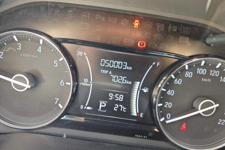 Used Honda Crider 2019 180 Turbo CVT Luxury Edition China VI Emission Standard Odometer Close Up