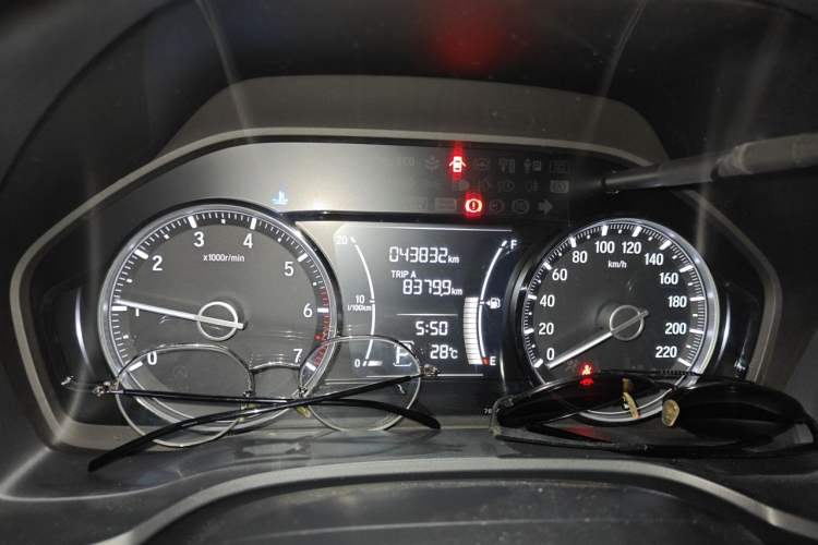 Used Honda Crider 2019 180 Turbo CVT Luxury Edition China VI Emission Standard Odometer Close Up