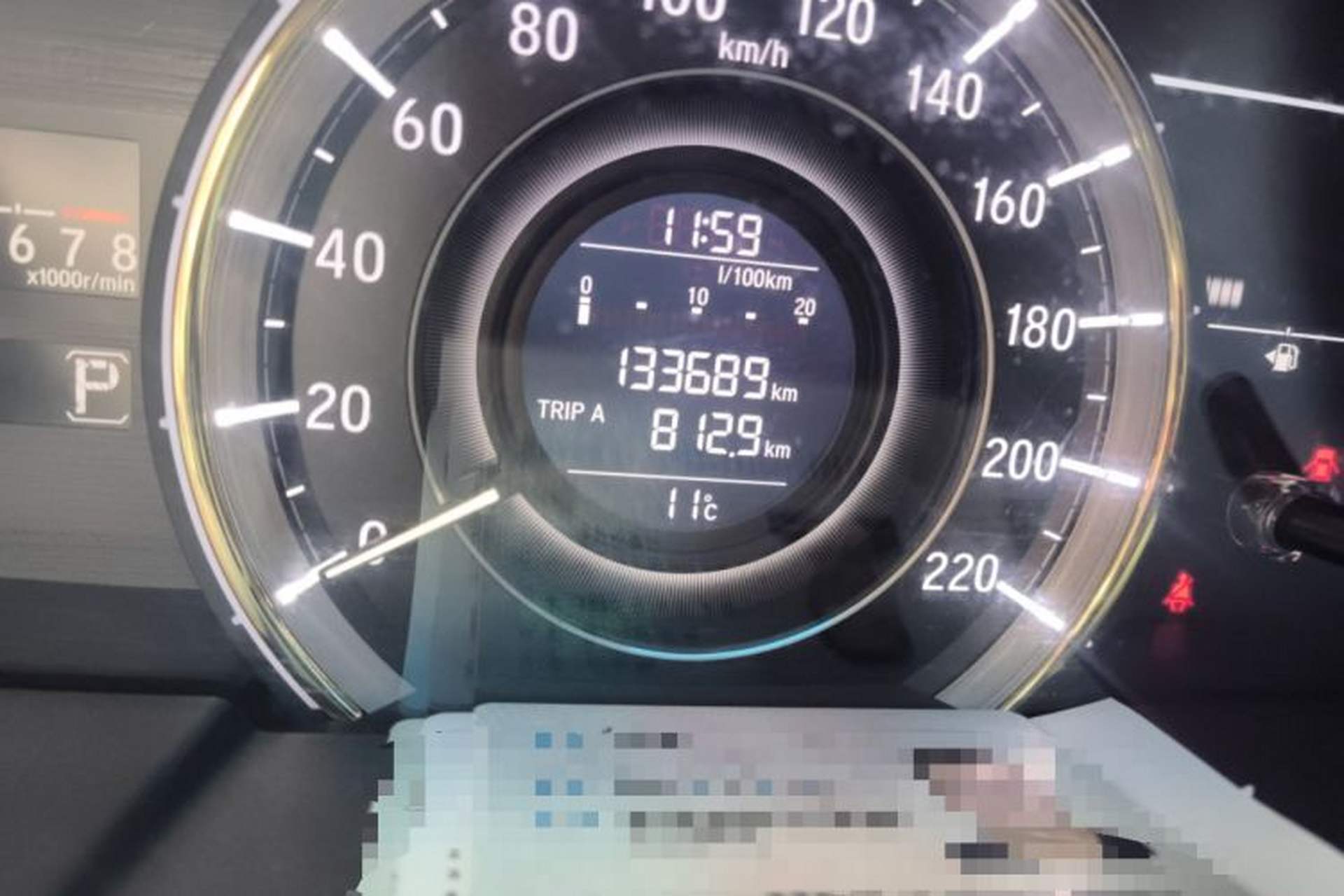 Used Honda Elysion 2016 2.4L Style Edition Odometer Close Up