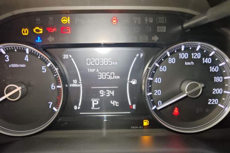 Used Honda Envix 2019 180TURBO CVT Enjoyment Edition China VI Odometer Close Up
