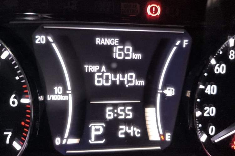 Used Honda Envix 2019 180TURBO CVT Enjoyment Version China VI Odometer Close Up