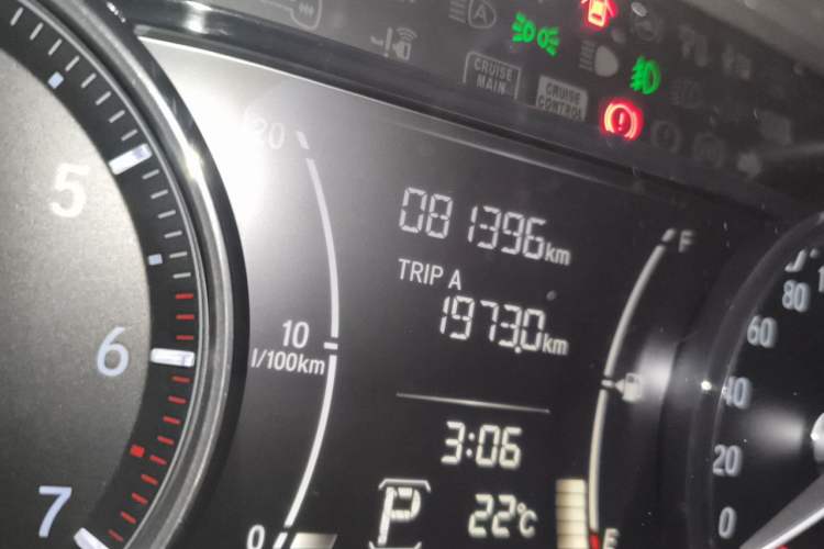 Used Honda Envix 2019 180TURBO CVT Enjoyment Version China VI Odometer Close Up