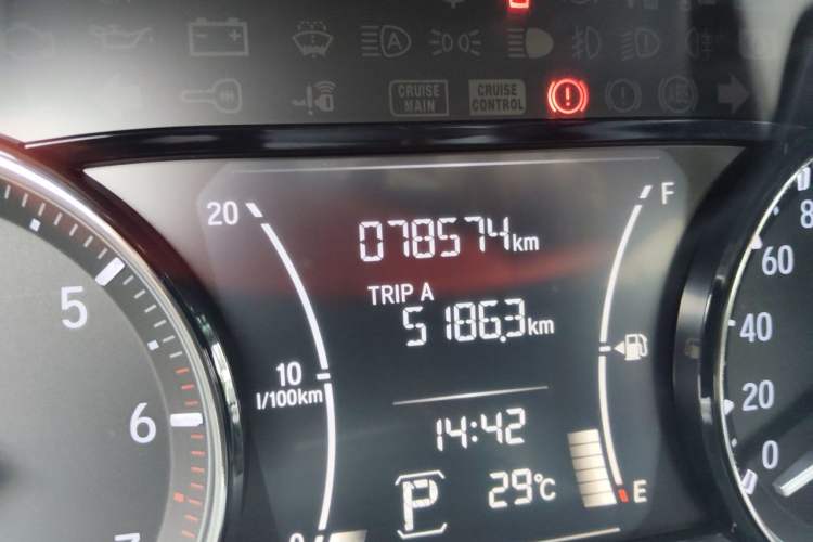 Used Honda Envix 2019 180TURBO CVT Enjoyment Edition China VI Odometer Close Up