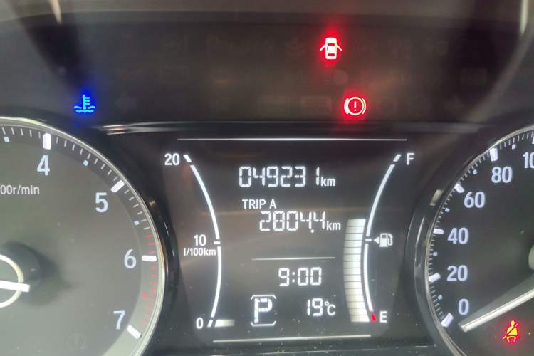 Used Honda Envix 2019 180TURBO CVT Enjoyment Edition China VI Odometer Close Up