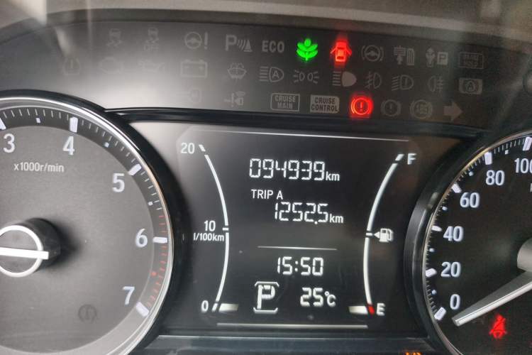 Used Honda Envix 2019 180TURBO CVT Enjoyment Version China VI Odometer Close Up