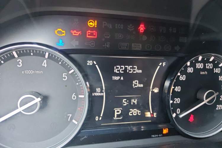 Used Honda Envix 2019 180TURBO CVT Enjoyment Edition China VI Odometer Close Up