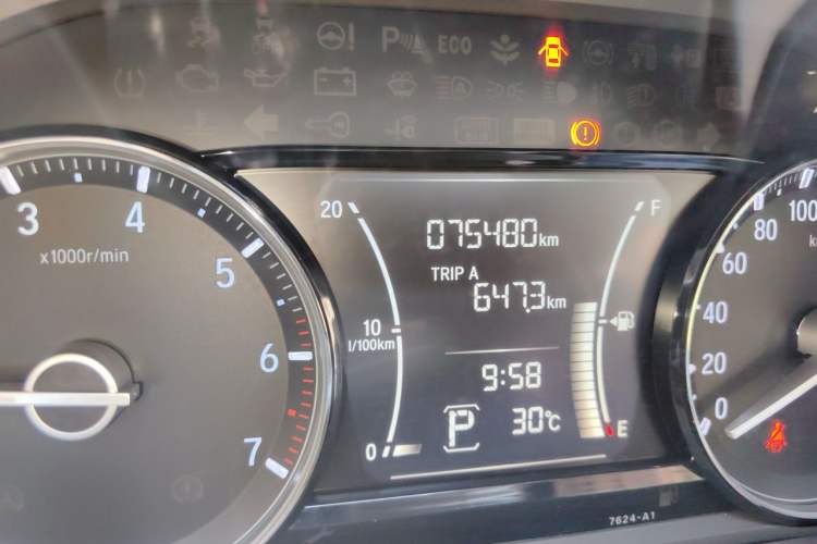 Used Honda Envix 2019 180TURBO CVT Enjoyment Edition China VI Odometer Close Up