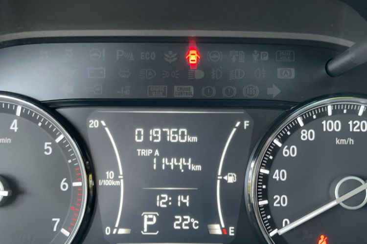 Used Honda Envix 2019 180TURBO CVT Enjoyment Edition China VI Odometer Close Up