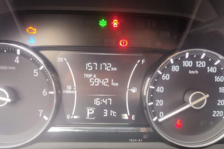 Used Honda Envix 2019 180TURBO CVT Enjoyment Edition China VI Odometer Close Up