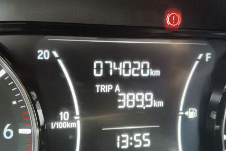 Used Honda Envix 2019 180TURBO CVT Enjoyment Edition China VI Odometer Close Up