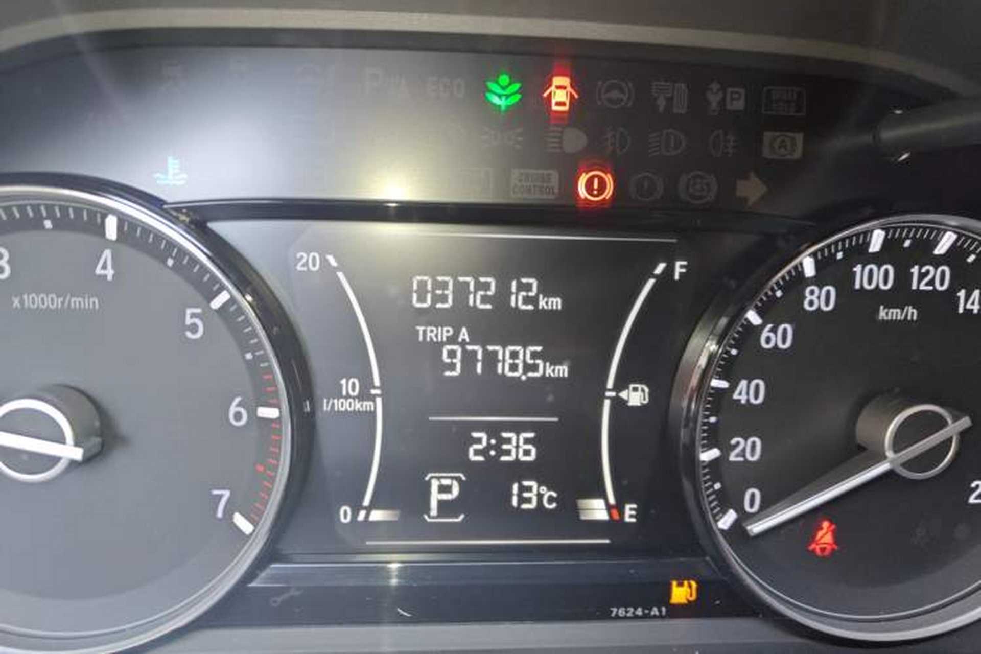 Used Honda Envix 2019 180TURBO CVT Enjoyment Edition China VI Odometer Close Up