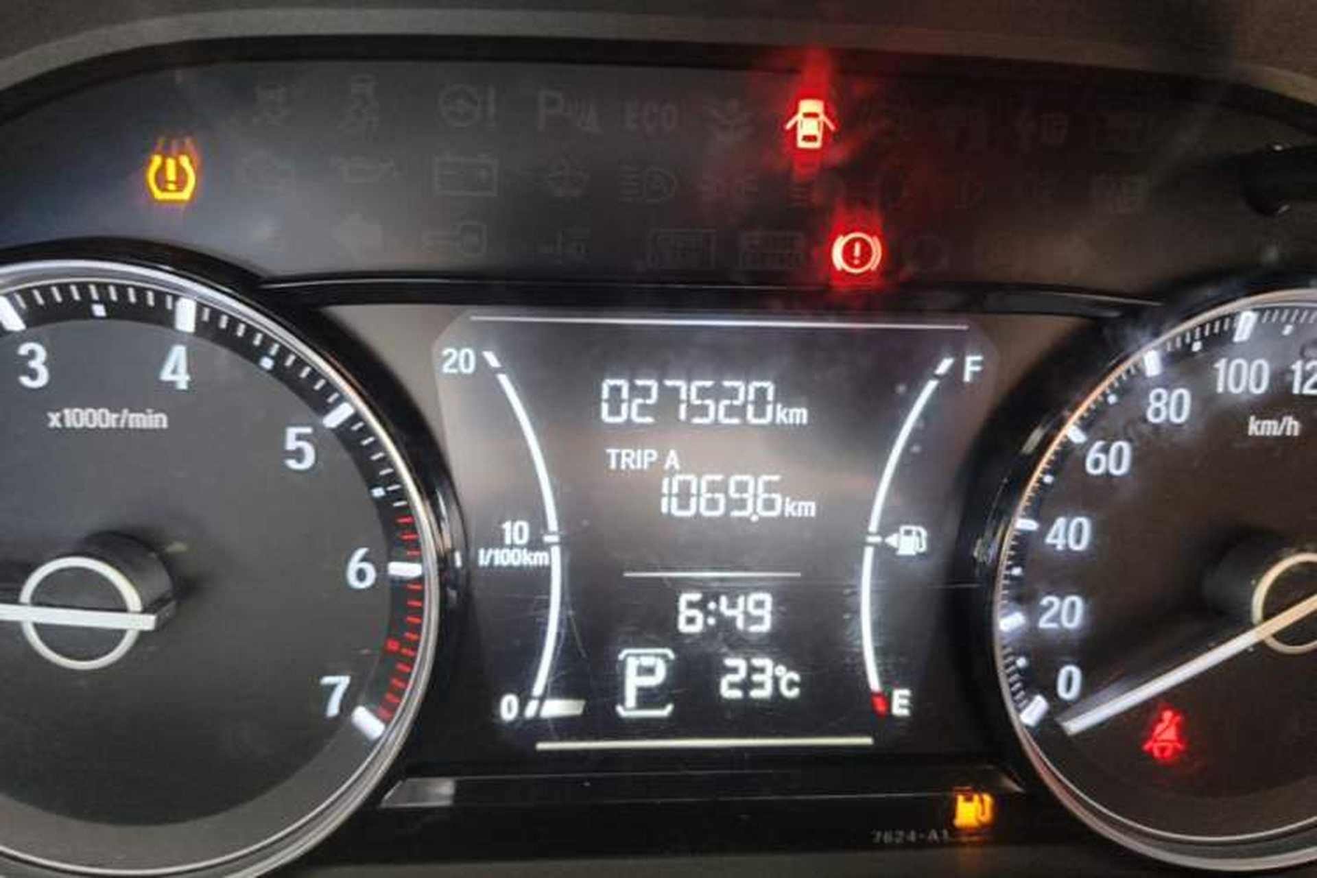 Used Honda Envix 2019 180TURBO CVT Enjoyment Edition China VI Odometer Close Up