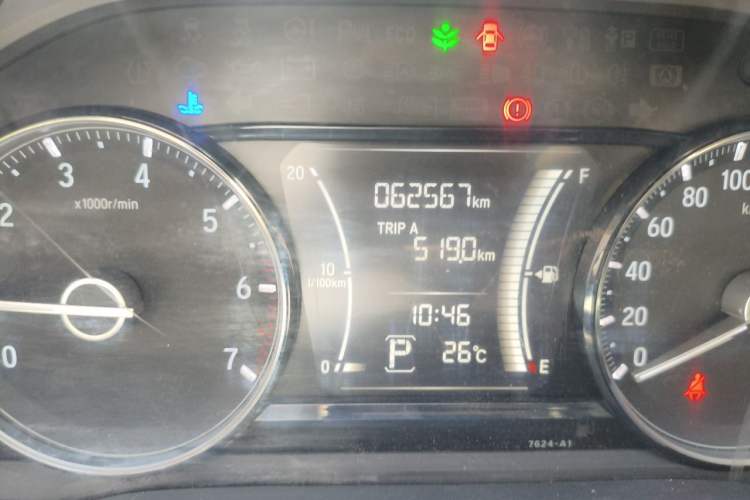 Used Honda Envix 2019 180TURBO CVT Enjoyment Version China VI Odometer Close Up