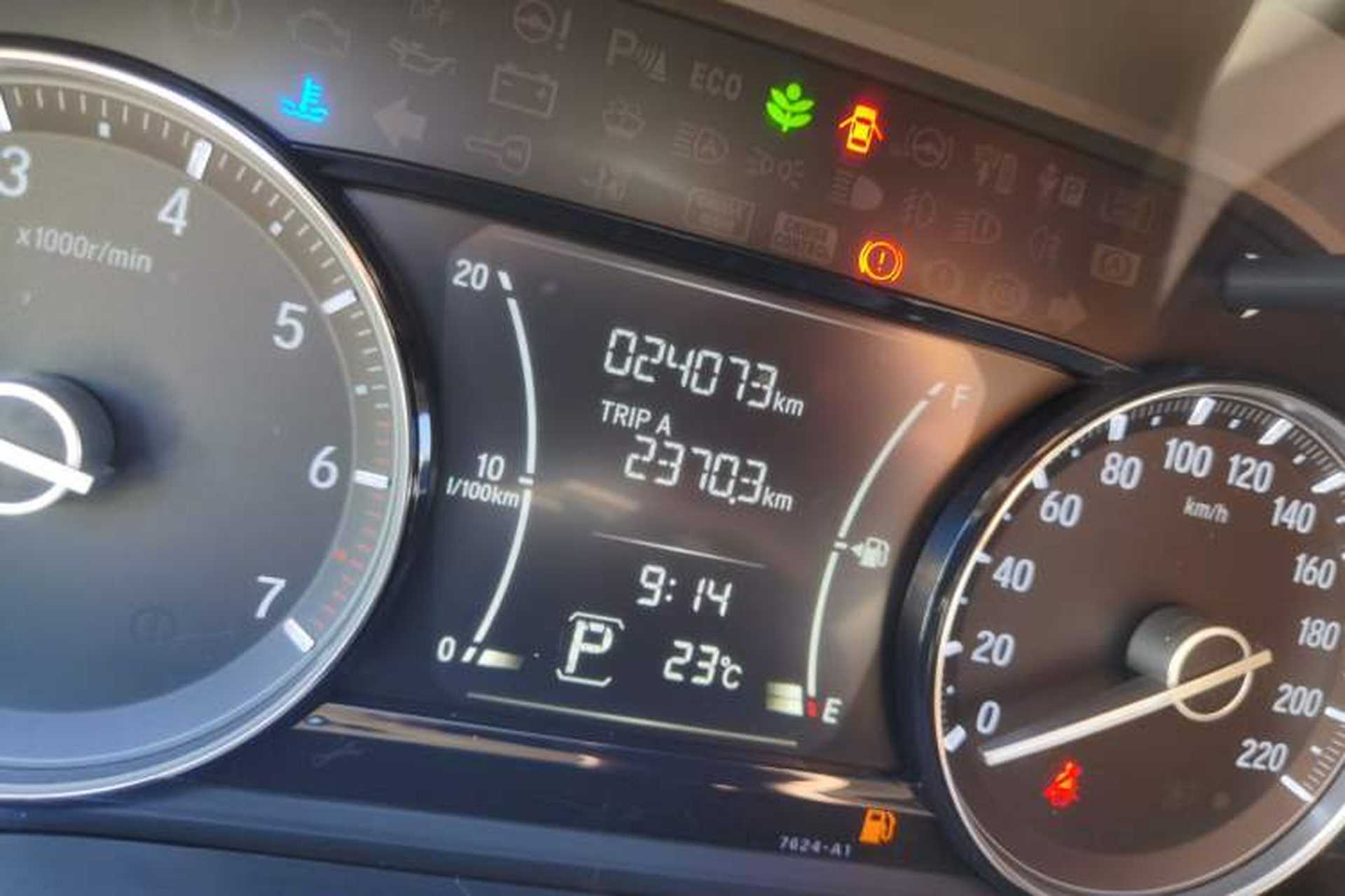 Used Honda Envix 2019 180TURBO CVT Enjoyment Version China VI Odometer Close Up