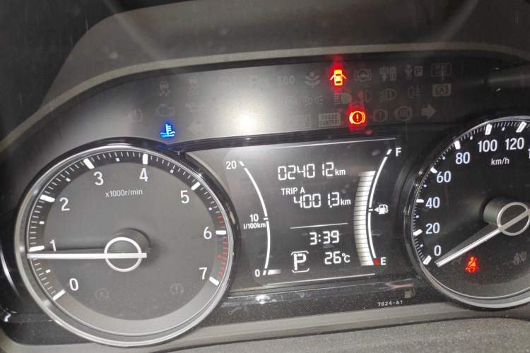 Used Honda Envix 2019 180TURBO CVT Enjoyment Version China VI Odometer Close Up