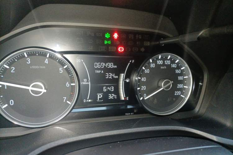 Used Honda Envix 2019 180TURBO CVT Enjoyment Edition China VI Odometer Close Up