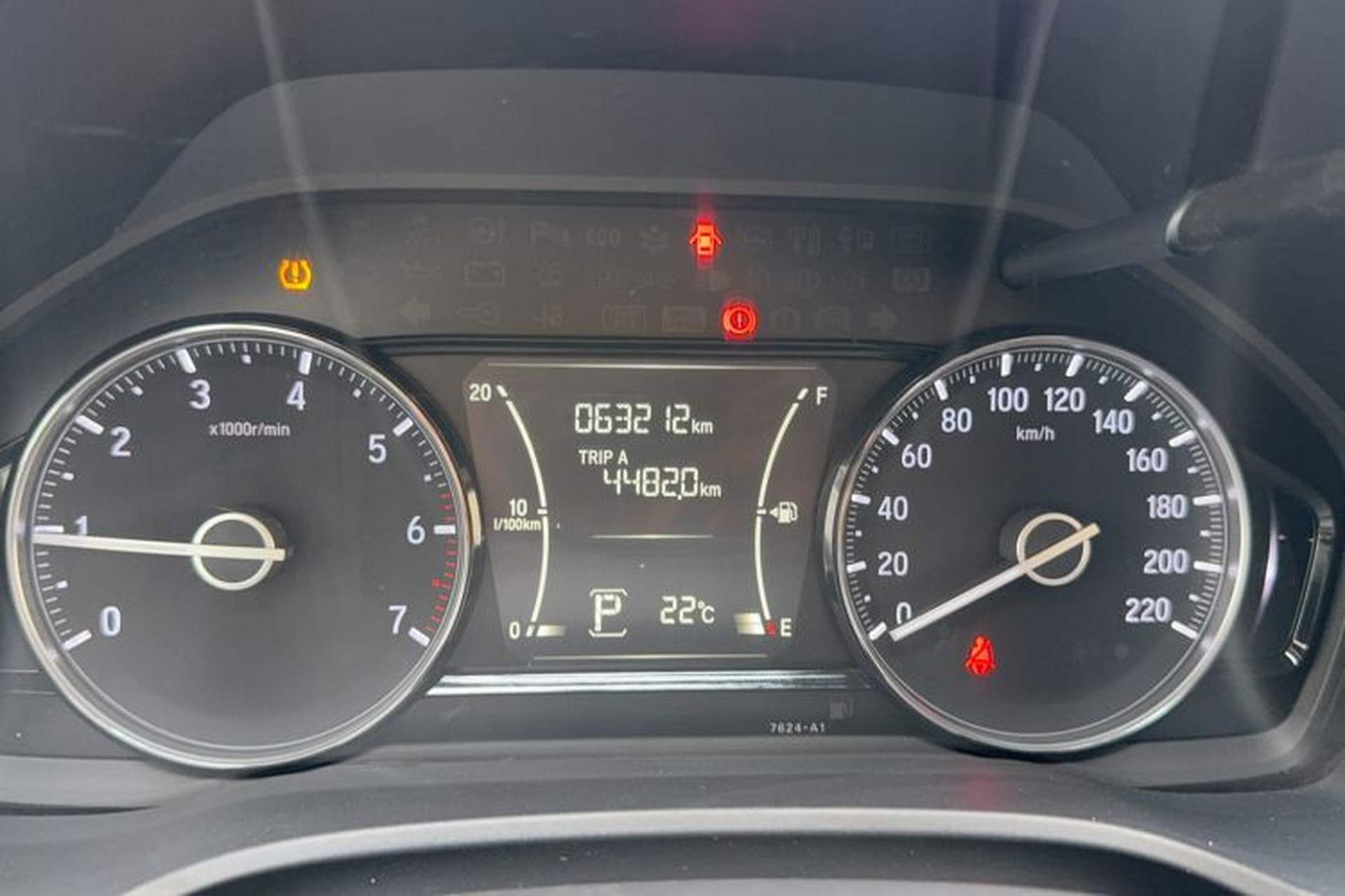 Used Honda Envix 2019 180TURBO CVT Enjoyment Edition China VI Odometer Close Up