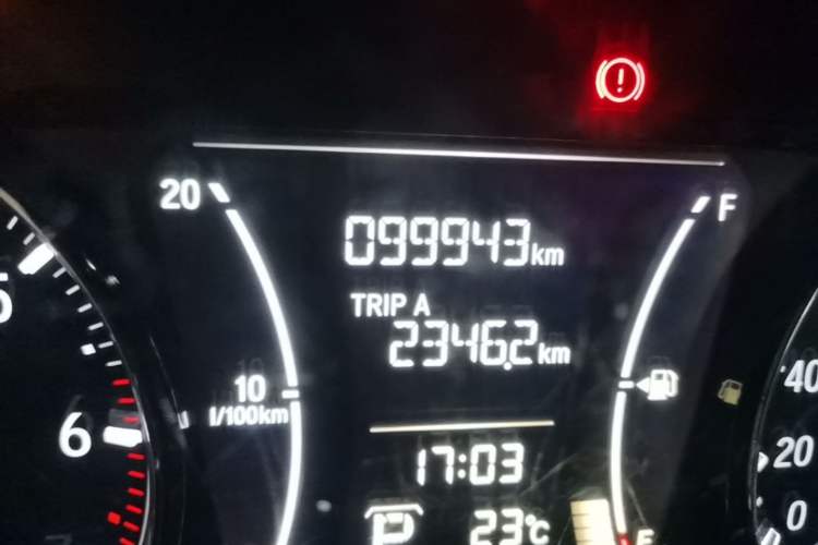 Used Honda Envix 2019 180TURBO CVT Enjoyment Edition China V Odometer Close Up