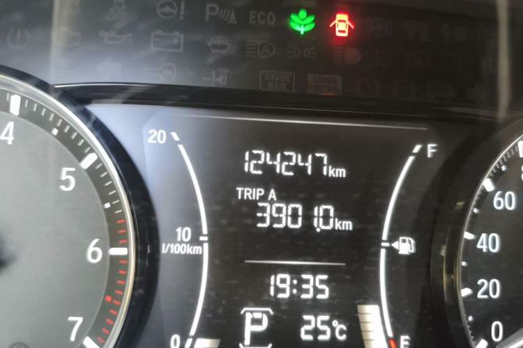 Used Honda Envix 2019 180TURBO CVT Enjoyment Edition China V Odometer Close Up