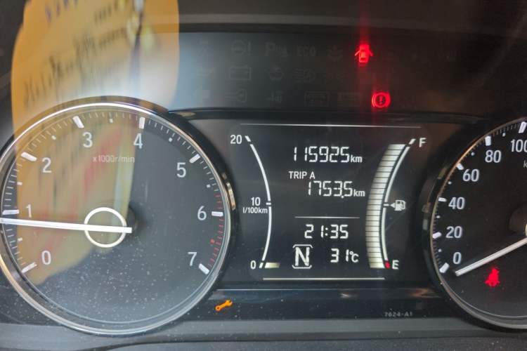 Used Honda Envix 2019 180TURBO CVT Enjoyment Version China V Odometer Close Up