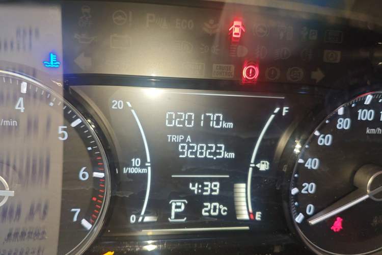 Used Honda Envix 2019 180TURBO CVT Enjoyment Edition China VI Odometer Close Up