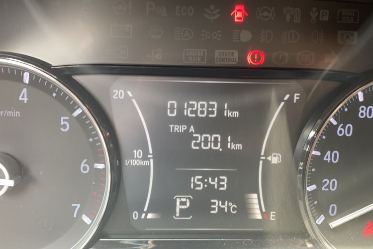 Used Honda Envix 2022 180TURBO CVT Comfort Version Odometer Close Up