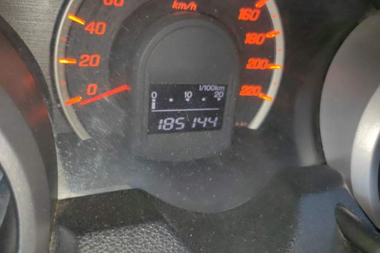Used Honda Fit 2008 1.3L manual comfort version Odometer Close Up