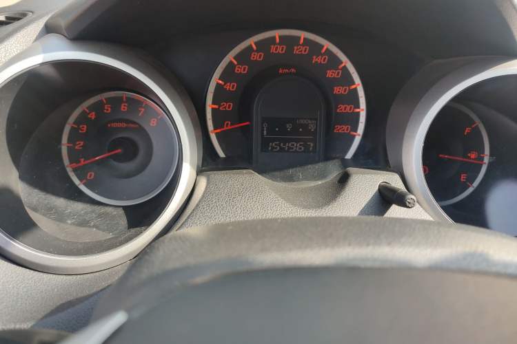 Used Honda Fit 2008 1.3L manual comfort version Odometer Close Up