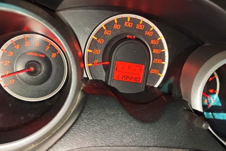 Used Honda Fit 2011 1.3L automatic comfort version Odometer Close Up