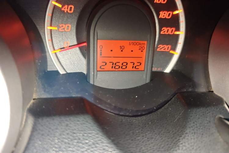 Used Honda Fit 2011 1.3L manual Comfort version Odometer Close Up
