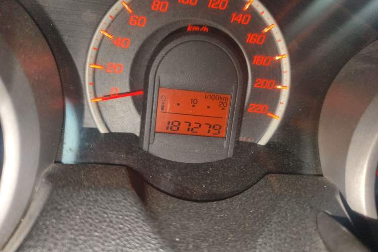 Used Honda Fit 2011 1.3L manual Comfort version Odometer Close Up