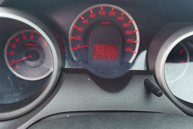 Used Honda Fit 2011 1.3L automatic comfort version Odometer Close Up