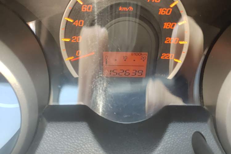 Used Honda Fit 2011 1.5L Automatic Luxury Edition Odometer Close Up