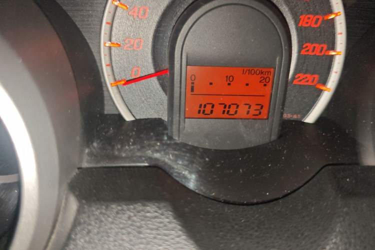 Used Honda Fit 2011 1.3L automatic comfort version Odometer Close Up