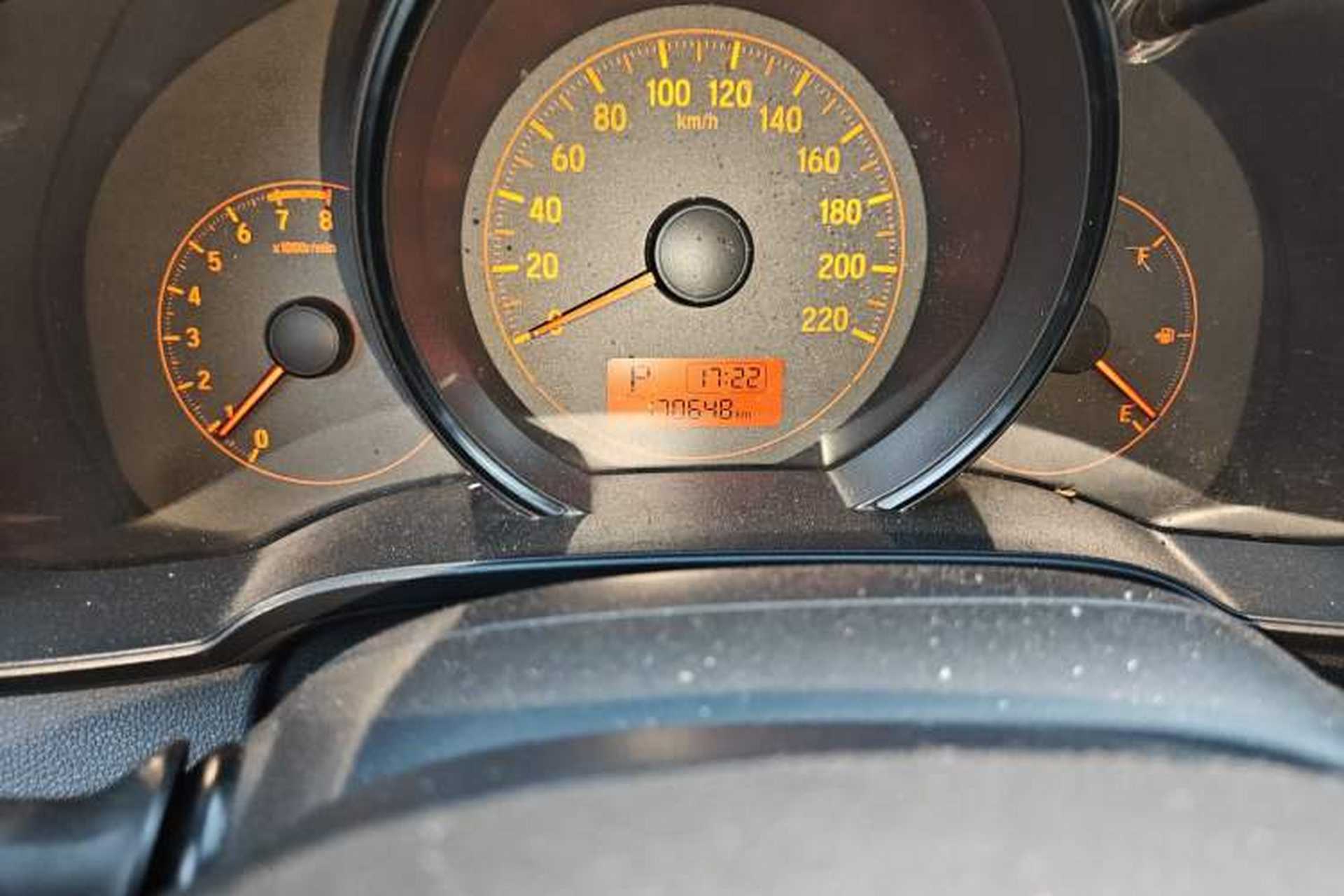 Used Honda Fit 2014 1.5L LX CVT Comfort Model Odometer Close Up