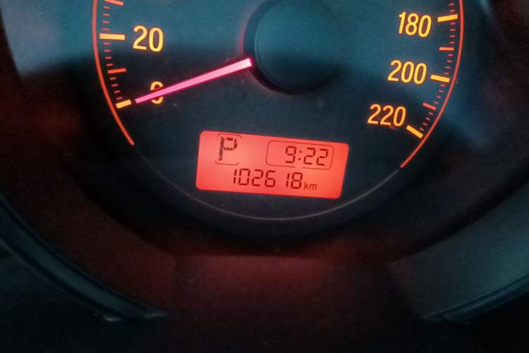 Used Honda Fit 2014 1.5L LX CVT Comfort Model Odometer Close Up