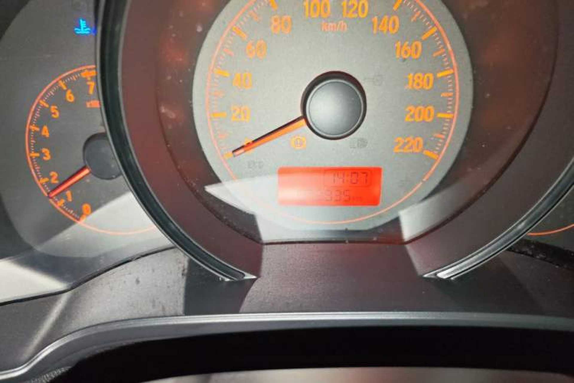 Used Honda Fit 2014 1.5L LX Manual Comfort Model Odometer Close Up