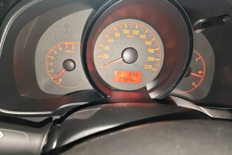 Used Honda Fit 2014 1.5L LX CVT Comfort Model Odometer Close Up