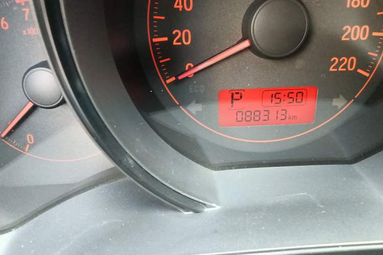Used Honda Fit 2016 1.5L LX CVT Comfort Model Odometer Close Up