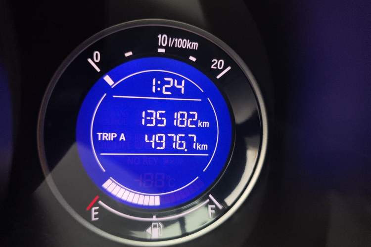 Used Honda Fit 2016 1.5L LXS CVT Comfort Sunroof Version Odometer Close Up