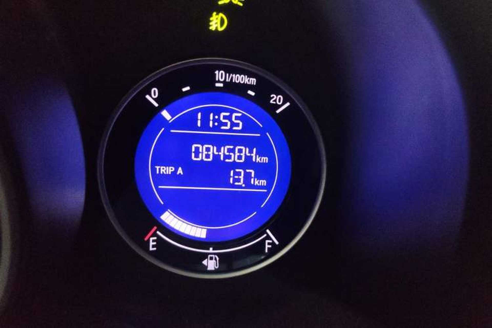 Used Honda Fit 2018 1.5L CVT Trendy Run+ Edition Odometer Close Up