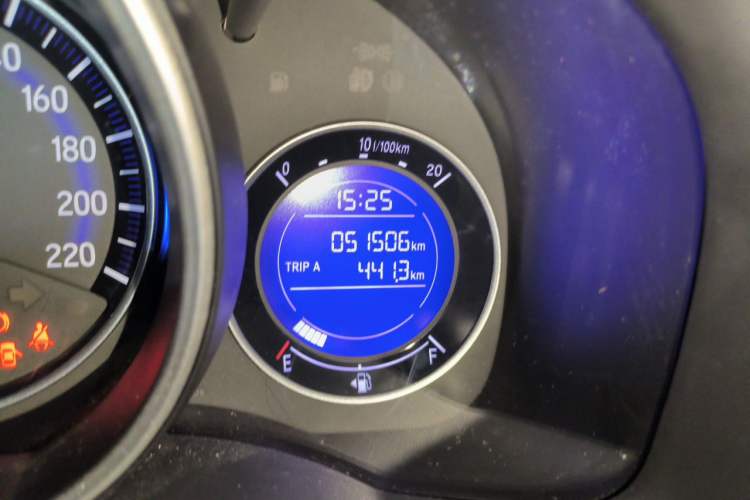 Used Honda Fit 2018 1.5L CVT Trendy Run+ Edition Odometer Close Up