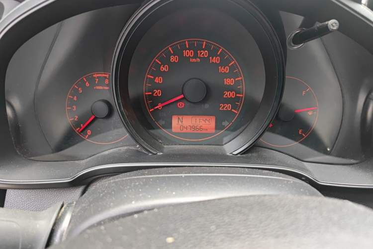 Used Honda Fit 2018 1.5L CVT Comfort Sunroof Version Odometer Close Up